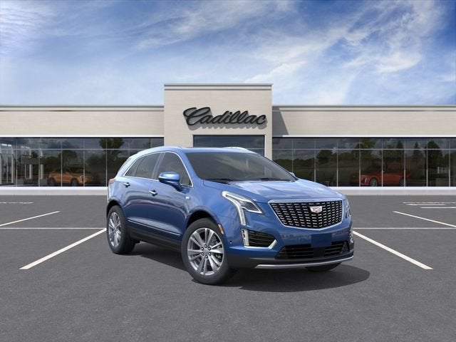 2026 Cadillac XT5 Premium Luxury in Opulent Blue Metallic — front three-quarter view