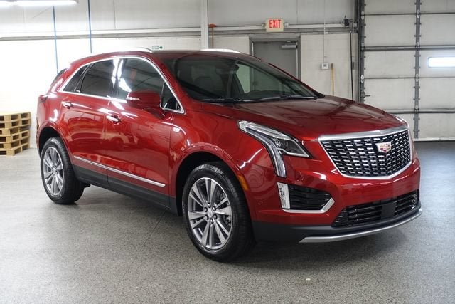 2026 Cadillac XT5 Premium Luxury in Radiant Red Tintcoat — front three-quarter view