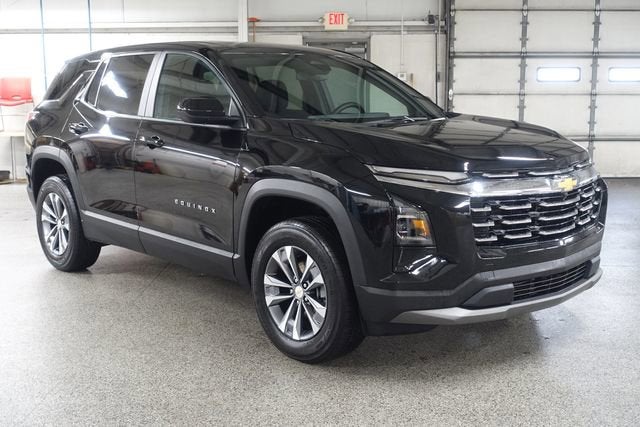 2025 Chevrolet Equinox LT in Mosaic Black Metallic — front three-quarter view