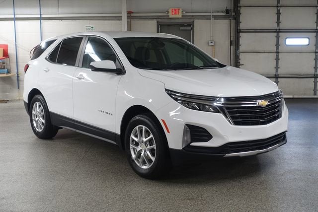 2023 Chevrolet Equinox LT in Summit White — front three-quarter view