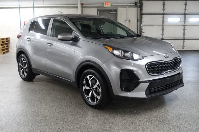 2022 Kia Sportage LX in Steel Gray — front three-quarter view
